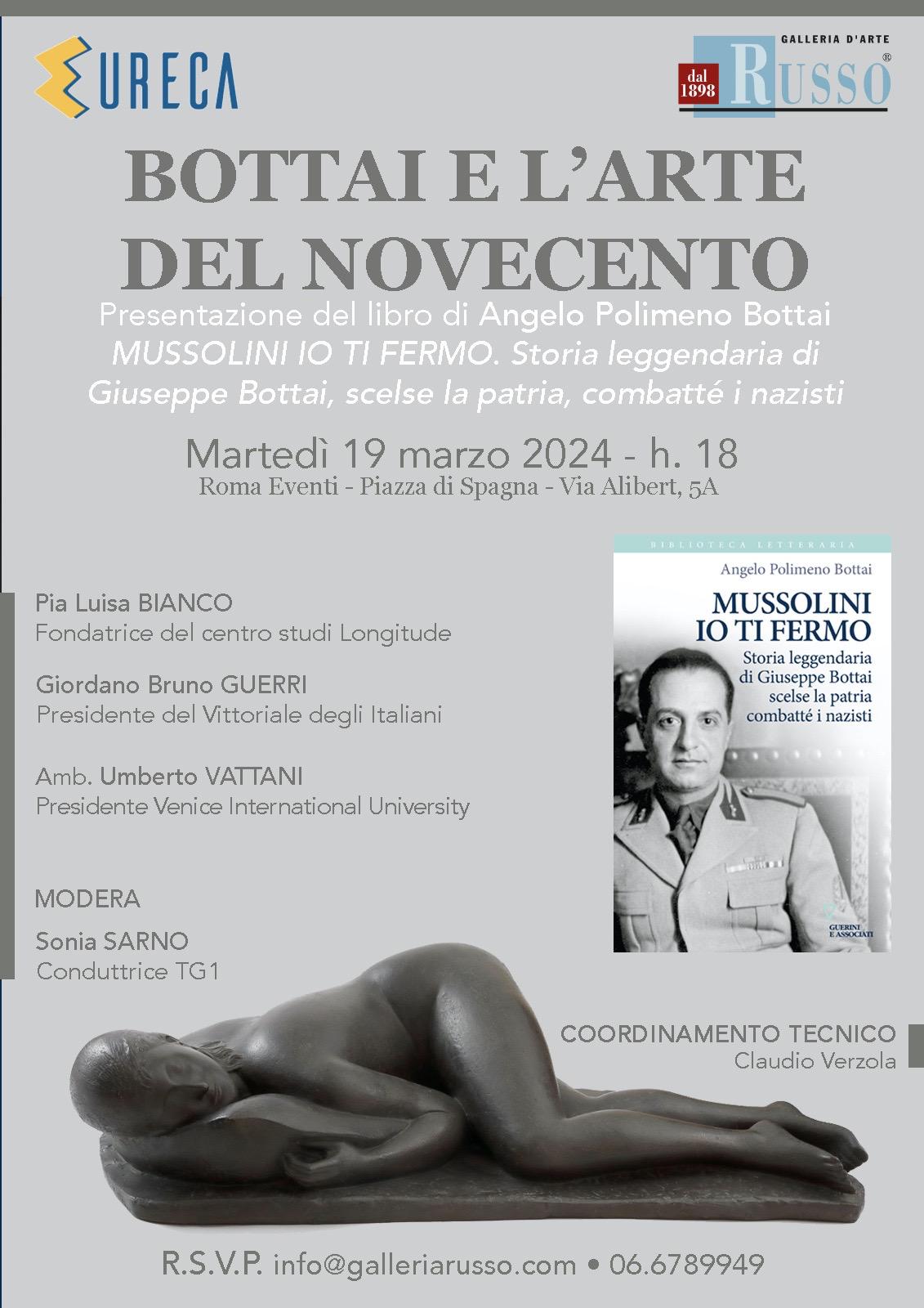 Presentazione del libro di Angelo Polimeno Bottai MUSSOLINI IO TI FERMO. Storia leggendaria di Giuseppe Bottai, scelse la patria, combatté i nazisti